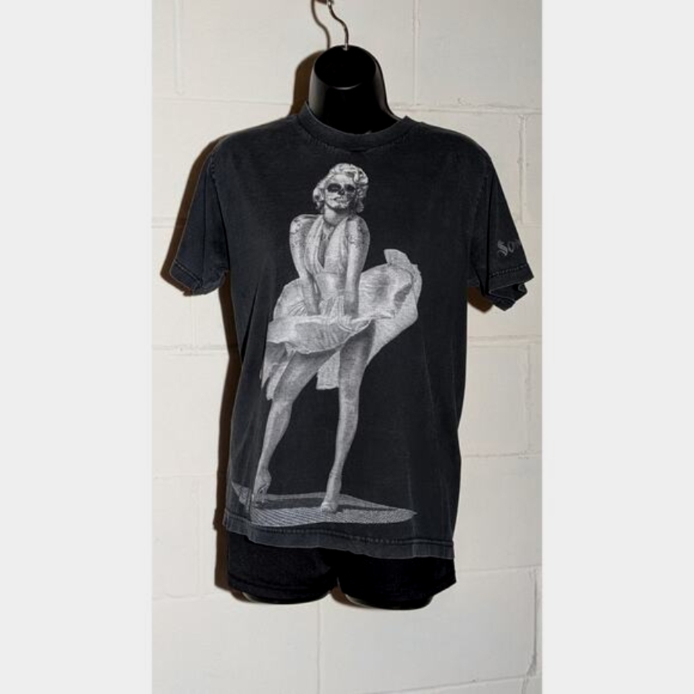 So Cal Marilyn Monroe Zombie Style Graphic T Shirt Cotton Short Sleeve Small